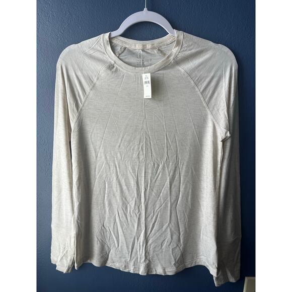 Offline by Aerie long sleeve active tee shirt thumb holes sand beige NWT Small - Picture 1 of 4